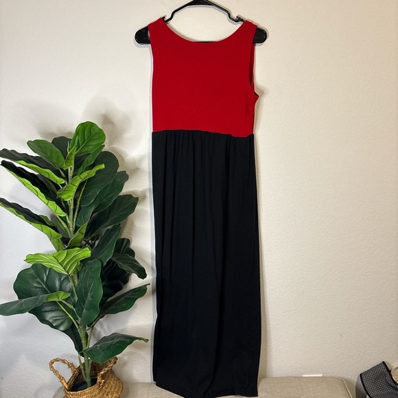 Vintage Red and Black Sleeveless Dress 10 - Picture 6 of 6